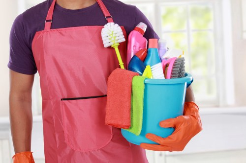 Professional sofa cleaning in Harrow on a fabric couch