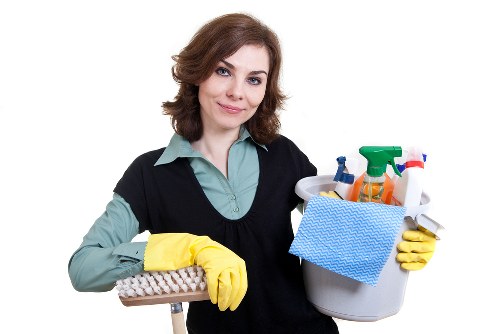 Professional carpet cleaning process in progress inside a property